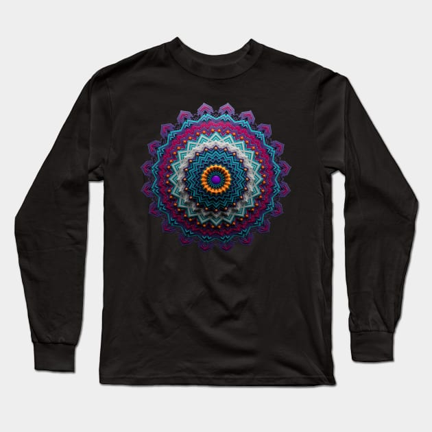 colorful mandala Long Sleeve T-Shirt by Nekron